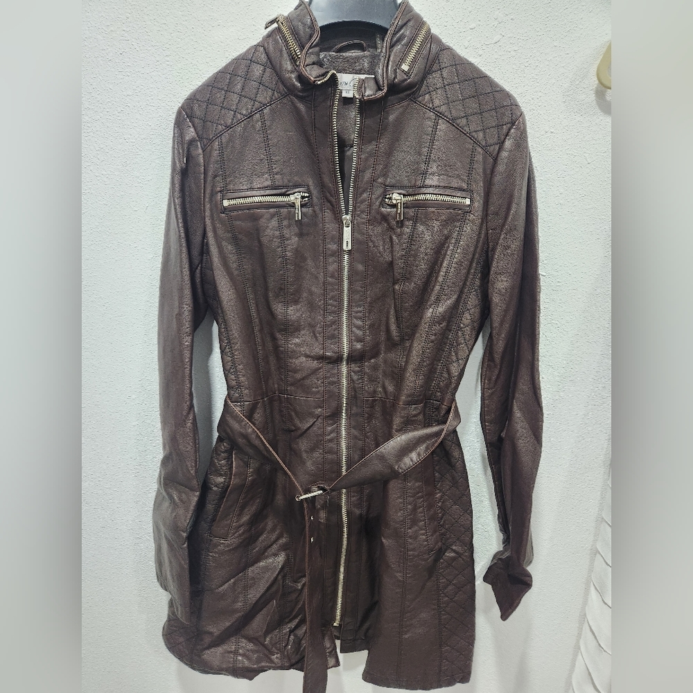 KENNETH COLE New York Women leather jacket